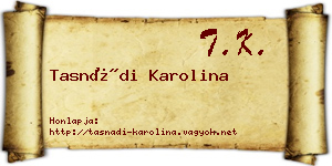 Tasnádi Karolina névjegykártya